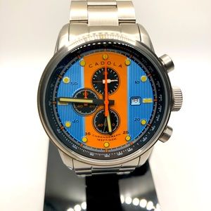 CADOLA:  T-BUCKET CHRONOGRAPH
CERULEAN (CD-1051-66) no box.